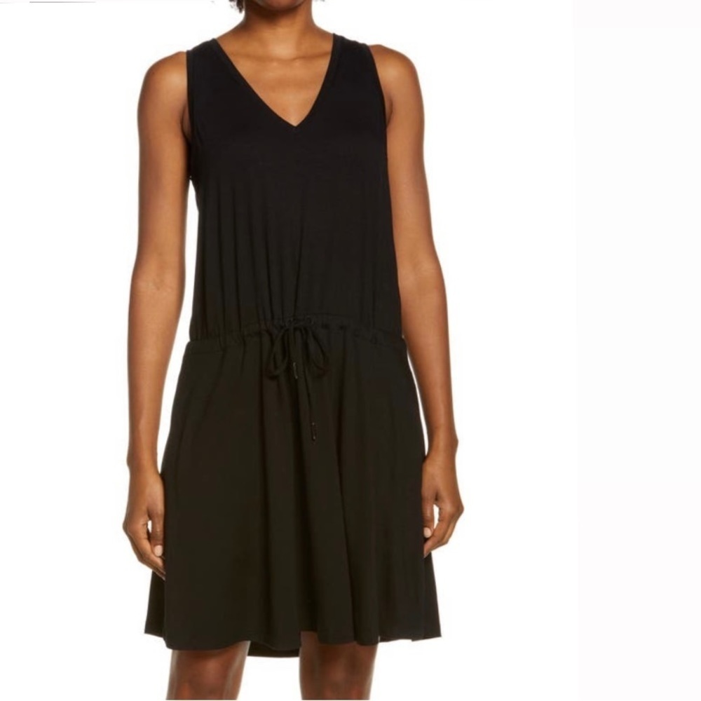Sweaty Betty Heath Green Take It Easy Drawstring Sleeveless Small Dress